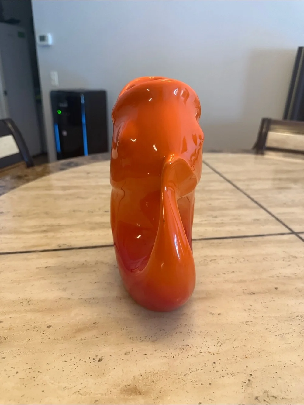 Gurgle pot red ombré ceramic pitcher